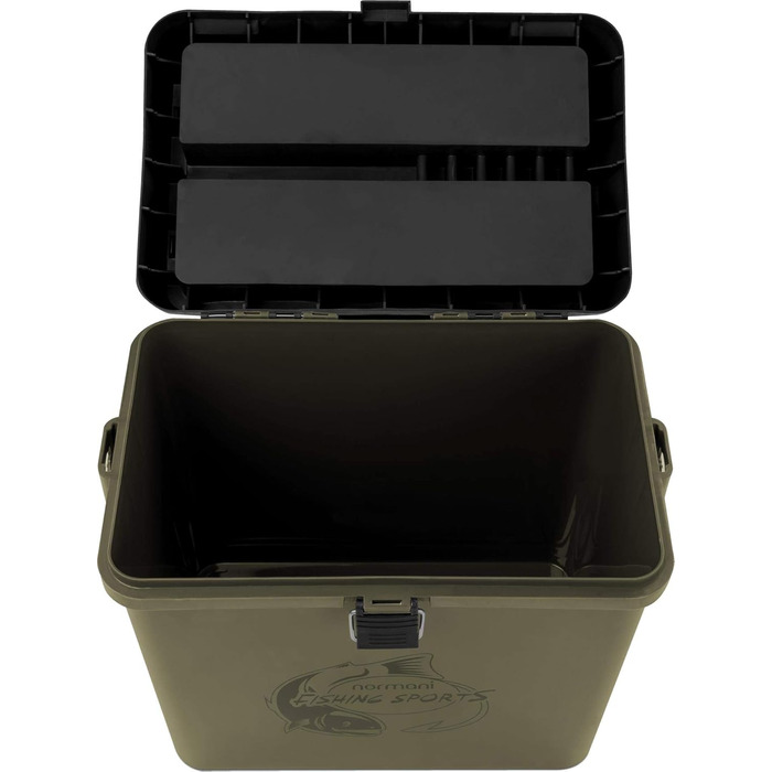 Кошик для сидіння Angelobox Fishing seat box Рибальський рюкзак Рибальська сумка Fishing case Ящик для рибальських снастей з 4 ящиками для снастей Колір Олива