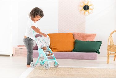 Коляска для ляльок Mon Premier Poupon 30 см, синя, коляска для всіх ляльок 30 см, лялькова мама, аксесуари для ляльок, коляска, пі