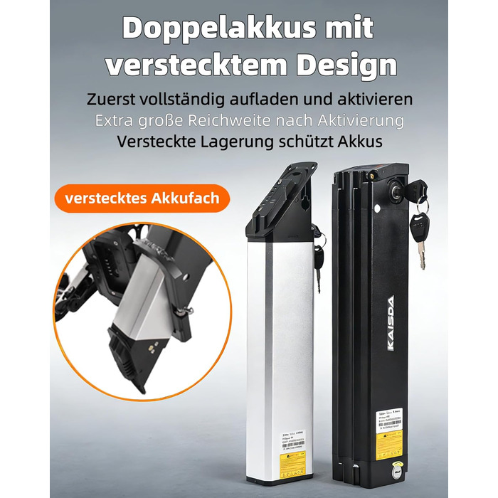 Дюймовий складаний електровелосипед для дорослих - подвійний акумулятор 36 В 20,8 Аг, 250 Вт 25 км/год, 7-швидкісний РК-дисплей, запас ходу 55-90 км, дискові гальма 180 мм, водонепроникність IPX переднє освітлення та задній багажник Yello, 20-