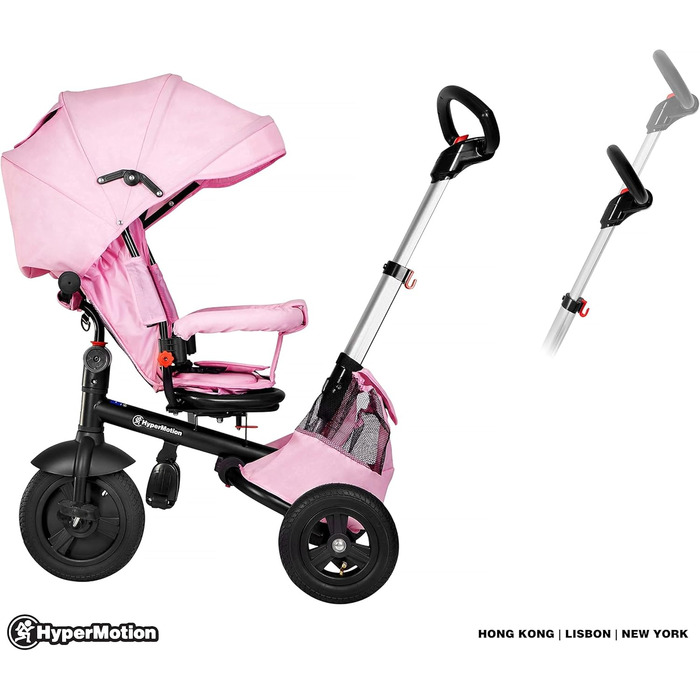 Триколісний велосипед HyperMotion з поворотним комфортним сидінням, дитячий складаний триколісний велосипед Tobi Velar з батьківсь