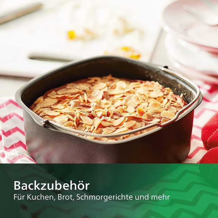 Форма Les-Theresa для фритюрниці, 22 см форма для торта Кошик для випічки хліба багаторазові аксесуари для фритюрниці, аерофритюрниця термостійка легке очищення для HD9925 HD9860 HD9905/01