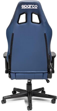 Ігрове крісло Sparco Coach, ергономічне, з поворотною основою та сертифікованим поршнем (темно-синє)