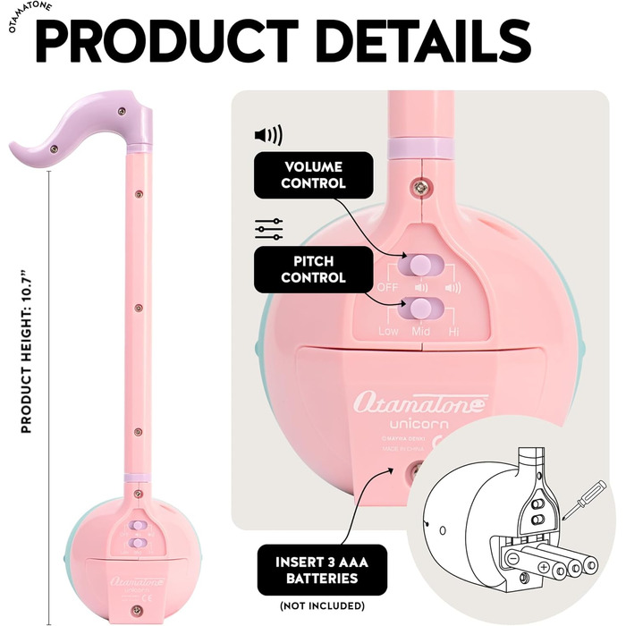 Електронний музичний інструмент Otamatone Regular Unicorn, портативний синтезатор цифрових музичних інструментів, діти, підлітки,