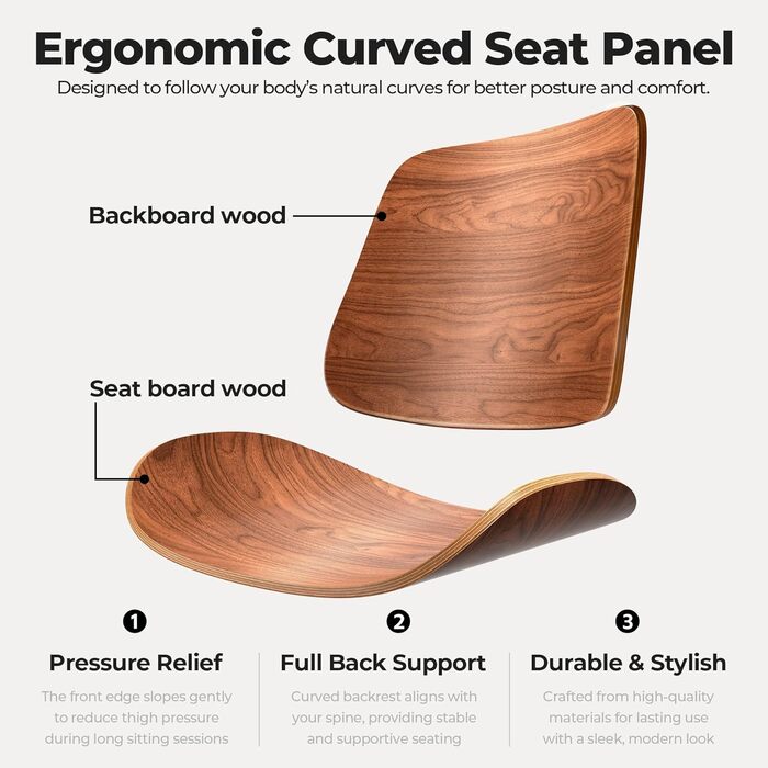 Ергономічне офісне крісло без підлокітників, регульоване по висоті, обертове крісло з колесами, стільце зі штучної шкіри для домашнього офісу, туалетний стілець, дизайн під горіхове дерево (персикове дерево - коричневий)