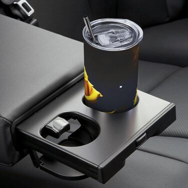 Кухоль з прямою трубочкою, 590 мл, жовті троянди, зоряна ніч, принт, дорожній кухоль, підходить для кемпінгу, офісу та дому