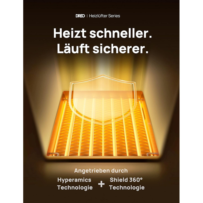 Тепловентилятор Dreo енергозберігаючий тихий, 1500 Вт з пультом дистанційного керування, коливальний на 70, WLAN Alexa & Google As