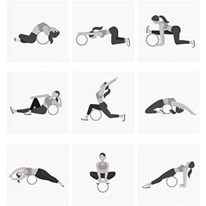 Коркове колесо для йоги та прогинів, перевернутих положень, колесо з принтом дерева та мандали