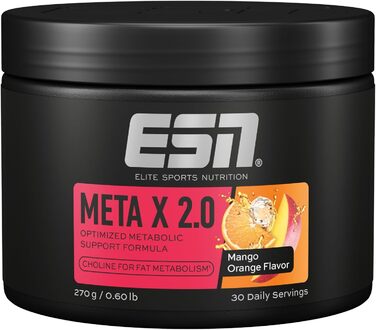 Жироспалювач ESN Meta X 2.0 – Манго-Апельсин, 270 г (30 порцій)