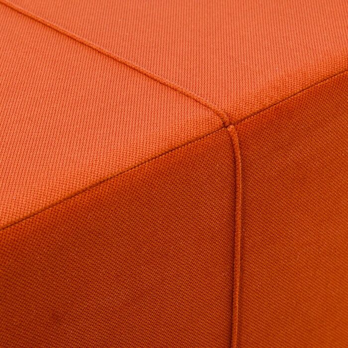 Пуф для ніг, штучна шкіра/мікрофібра, кубоподібний куб, пуф/оттоманка/підставка для ніг для вітальні, декор для дому, 40x40x40 см, Faber Orange A44