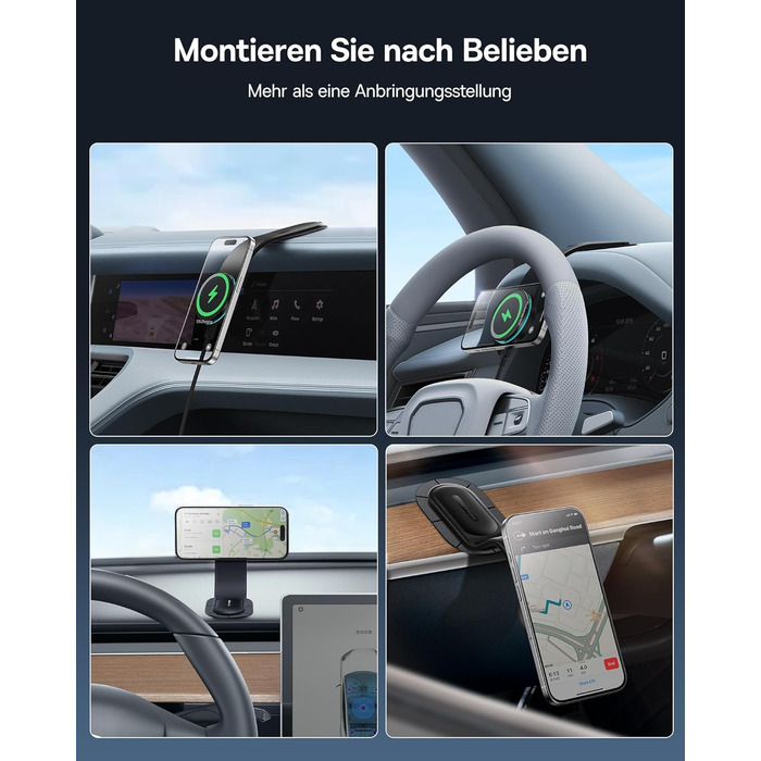 Автомобільний тримач для мобільного телефону Baseus 15W C02 PRO для Magsafe з функцією зарядки, магнітний автомобільний тримач авт