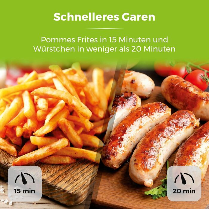 Цифрова фритюрниця Tower T17039 Xpress Pro 5-в-1 зі швидкою циркуляцією повітря, таймером на 60 хвилин - фритюрниця XXL 11L - 2000 Вт - чорний цифровий 5-в-1