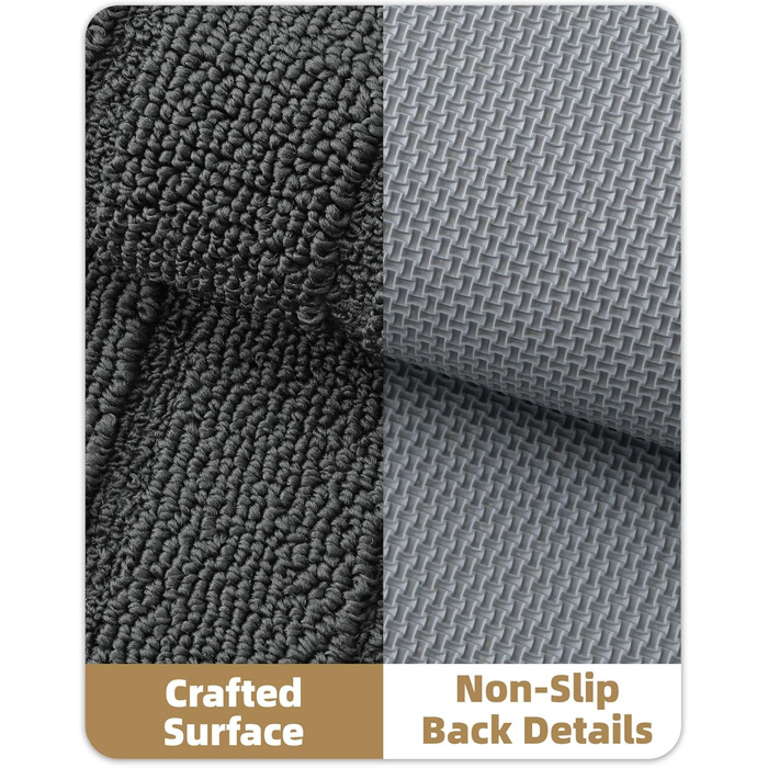 Килимок COLOR&GEOMETRY Dirt Trapper для приміщень 92x152 см Килимок для входу, можна прати в пральній машині, нековзний та абсорбуючий килимок для прихожої, килимок для вхідної зони, коридору та вхідних дверей, сірий, 92 x 152 см (прямокутний)