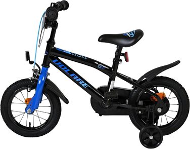 Дитячий велосипед Volare Super GT Blau 12 35 років 2 ручних гальма, знімні бічні колеса, захист ланцюга та світловідбивачі Регульоване сідло Подарунок для дівчаток та хлопчиків