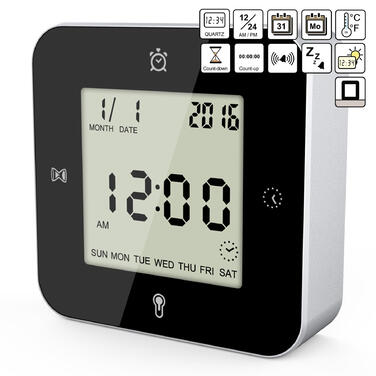 Годинник настільний Technoline WT344 Black/Silver (WT344)