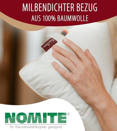 Пухова подушка 80 x 80 см - Подушка зі 100 пір&39яним наповнювачем - Подушка 80x80 см з бавовняним чохлом - Подушка для спокійного сну - Пухова подушка - Подушка - Подушка 80x80 см