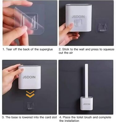 Щітка для туалету силіконова щітка для туалету та контейнер, щітка для туалету з швидковисихаючим тримачем стояча щітка для ванної