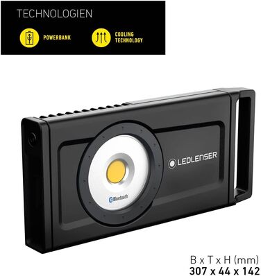 Музичний світлодіодний прожектор з Bluetooth чорний Ledlenser