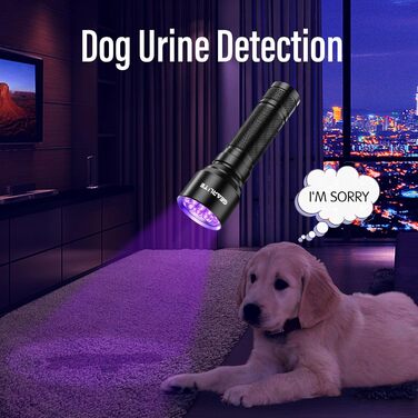 Світлодіодний ліхтарик GEARLITE Blacklight з 21 світлодіодом, міні УФ-лампа з 395 нм, ультрафіолетове світло для геокешингу, детектор сечі домашніх тварин, засохлі плями від собак та інших домашніх тварин