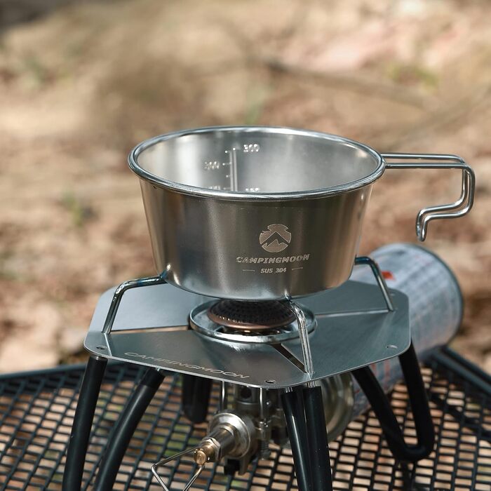 Кружка Campingmoon Sierra, нержавіюча сталь, глибока, 360 мл, S-360-2P, 2 шт. Класична