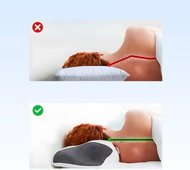 Ергономічна подушка для шиї SWZEC DreamSleepz чорного кольору