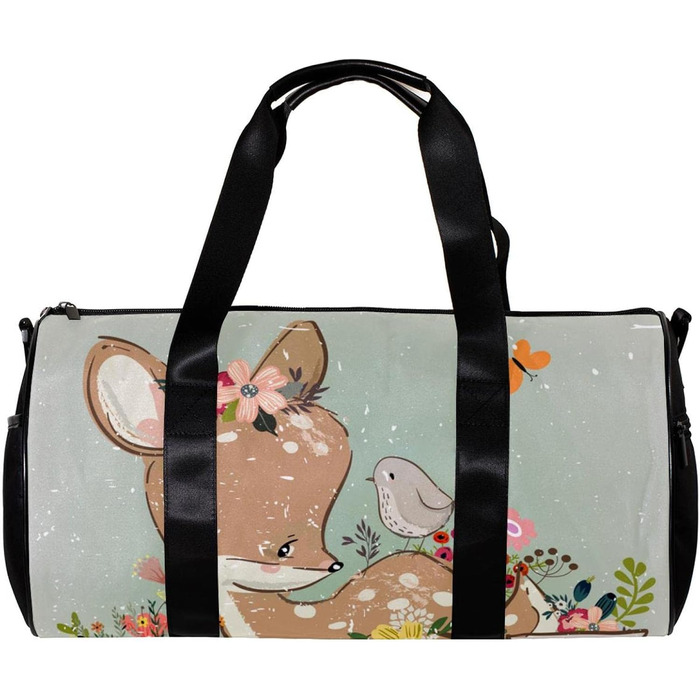 Спортивна сумка, маленька дорожня сумка, сумка для шопінгу та йоги, з дизайном Пташка-Олень, сумка для фітнесу на відкритому повітрі, ручна поклажа