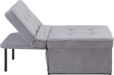 Крісло, шезлонг, табурет Atlantic Home Collection Finn, поліестер, сірий, ШхГхВ 80 см x 72 см x 43 см Сірий 80 см