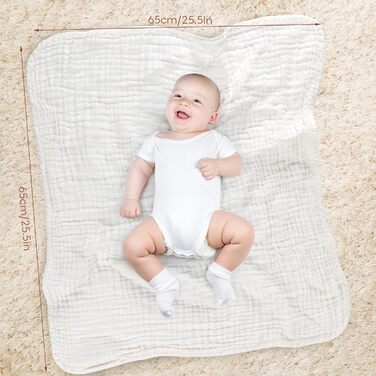 Муслінові серветки для відрижки набір з 5 серветок 65x65 см муслінові серветки 100 бавовняна тканина поглинаючі складні пелюшки дл