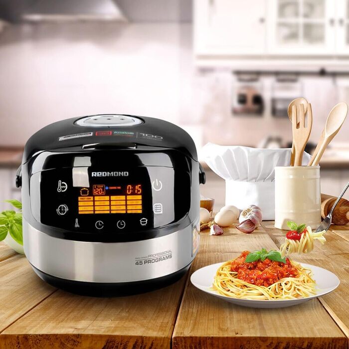 Мультиварка REDMOND RMC-M90RU чорний / сріблястий (російська) 5 літрів