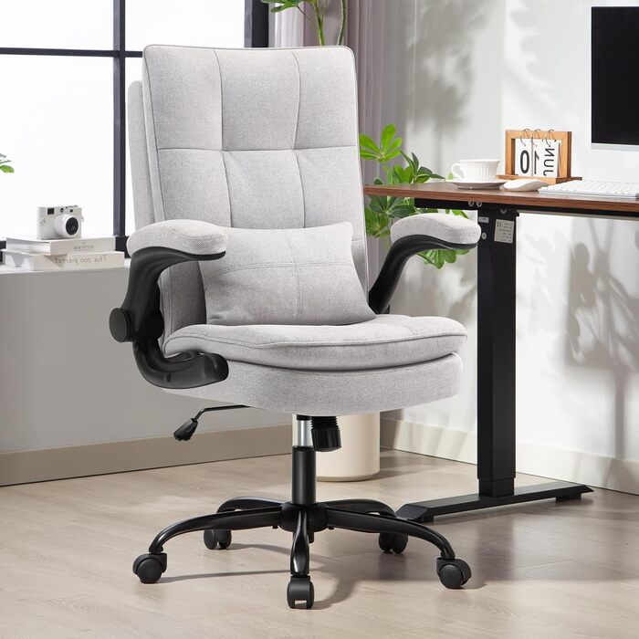 Ергономічне офісне крісло Storeo Imp, до 150 кг, дихаюча тканина, оновлений сірий колір