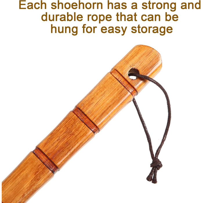 Дерев'яний ріжок для взуття WLMALL преміум-класу, ука, міцний, довжиною 33 см, ледачий ріжок для взуття для людей похилого віку, д