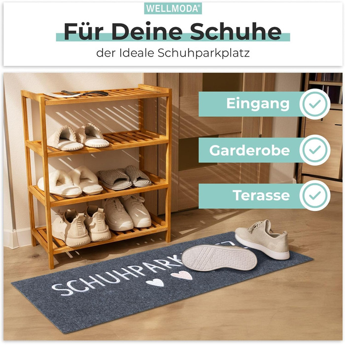 Килимок для паркування взуття Нашитий напис Надзвичайно міцний Можна прати в пральній машині та нековзний Килимок для використання на вулиці та всередині приміщень Килимок для дверей 35x100 см