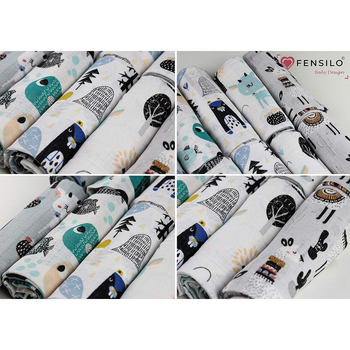 Муслінові серветки - муслінові пелюшки - упаковка 10 70x80 см - тканинні пелюшки, Зроблено в ЄС, перевірено на вміст шкідливих реч