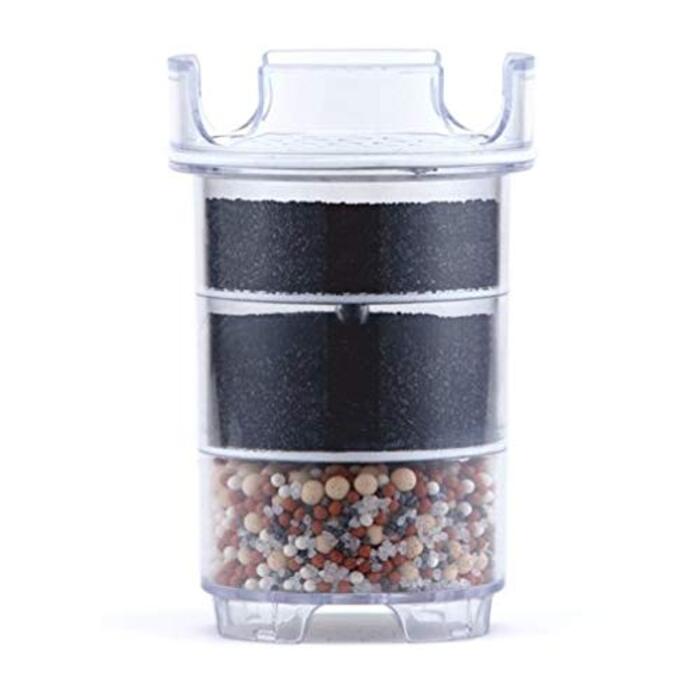 Різні кольори - фільтр для води з картриджем, зменшує вапняний наліт, хлор, свинець з водопровідної води через іонообмінник з активованим вугіллям, без BPA (антрацит)