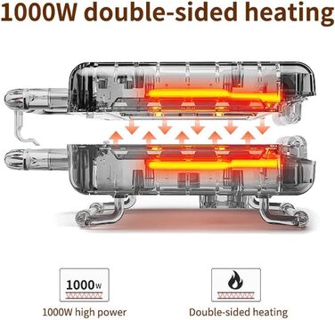 Контактний гриль SOKANY SK-227 1000 Вт, антипригарне покриття, прохолодна сенсорна ручка, автоматичний контроль температури, світлові індикатори, тостер для сендвічів, панінімейкер, електричний гриль