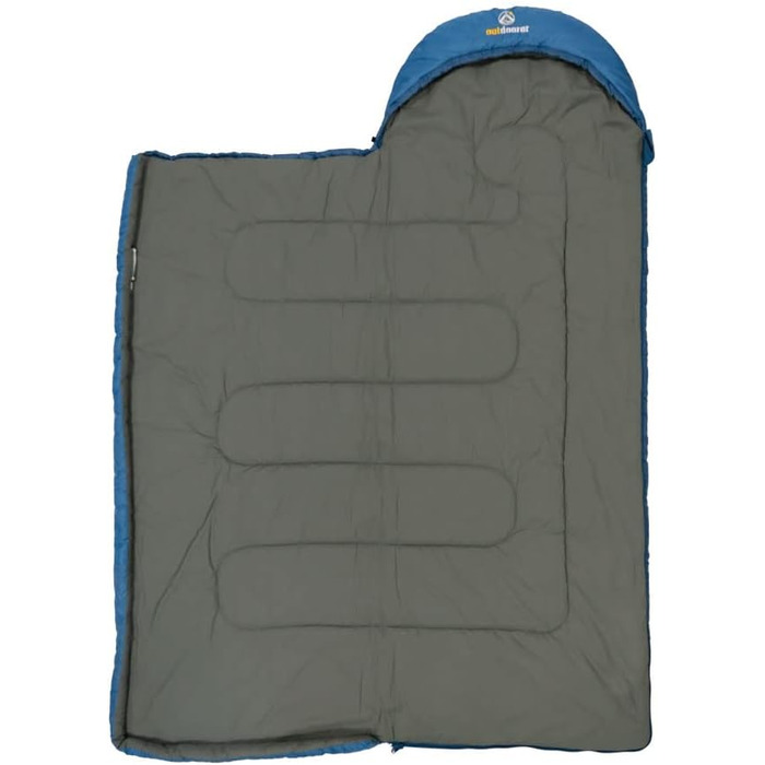 Дитячий спальний мішок Dream Express від Outdoorer - ковдра-спальний мішок для дітей, з бавовняною підкладкою, синій/жираф