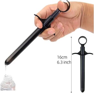 Запуск мастила Zooma, пусковий пристрій для мастила, шприц-аплікатор для мастила. Багаторазові шприци-трубки зі мастилом для анального та вагінального використання (чорний)