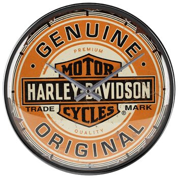 Ретро-настінний годинник Nostalgic-Art, Ø 31 см, Harley-Davidson Genuine Original ідея подарунка для байкерів, оригінальний ліцензійний продукт (OLP), великий кухонний годинник у вінтажному дизайні