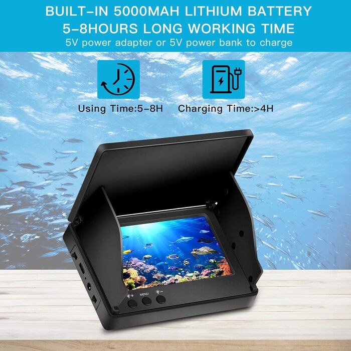 Камера для підводної риболовлі з 4,3-дюймовим IPS-дисплеєм для льоду, річки та човна