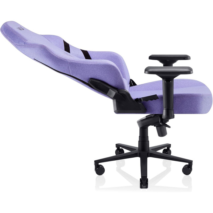 Геймерське крісло з повітропроникної тканини, ергономічне офісне крісло, крісло з поворотом на 160, підлокітники 4D, алюмінієва основа, подушка з піни з ефектом пам&39яті, професійне геймерське крісло (аметистово-бузковий) Тканина аметистово-бузковий