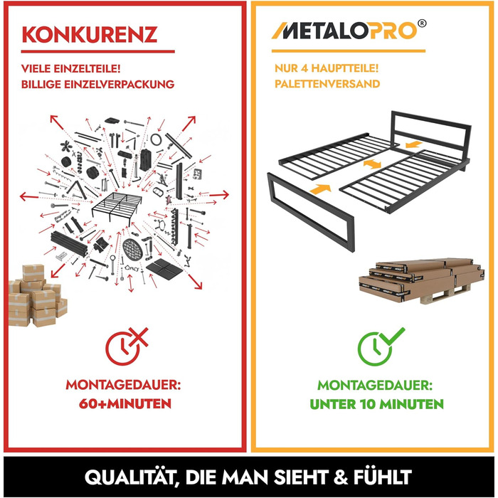 Металеве ліжко 120x200 см Вантажопідйомність до 1000 кг та складання &lt10 хв Міцний каркас ліжка з місцем для зберігання 37 см, без скрипу, чорного кольору Вертикальне 120x200 см