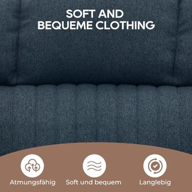 Електрично регульоване крісло для телевізора, крісло-реклайнер з функцією лежання, крісло для телевізора з функцією масажу та підігріву, приховані підстаканники, порти типу C та USB, до 160 кг (синій)