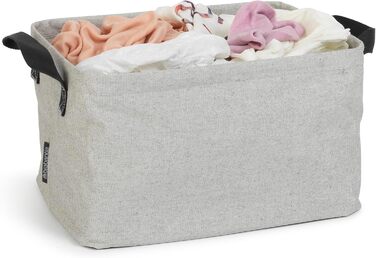 Складний кошик для білизни - Багатофункціональний ящик для зберігання паперу та іграшок - Велика ємність - Для вологого та сухого прання - Водонепроникне покриття - Органайзер - Сірий - 35 л, 30 x 20 x 10 см