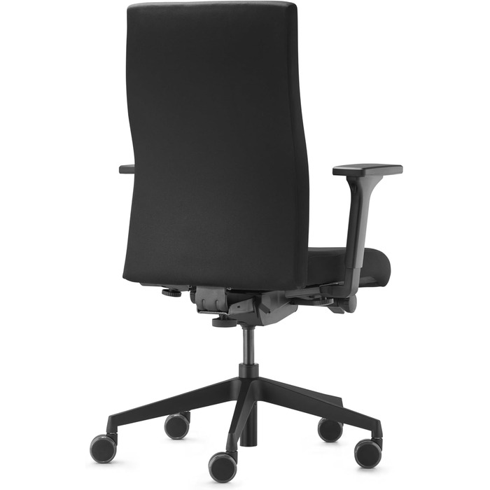 Переможець тесту Stiftung Warentest, ергономічне офісне крісло з 4D-підлокітниками, регульованою по висоті спинкою, від Dauphin (чорне), 9248
