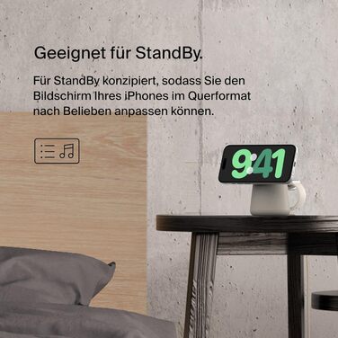 Бездротова зарядна станція Belkin BoostCharge Pro 2-в-1 з MagSafe (15 Вт), зарядний пристрій MagSafe, сумісний з iPhone серій 16,