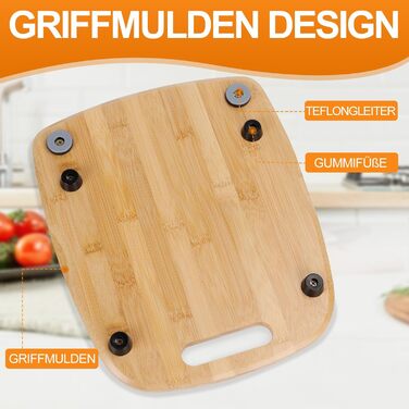 Розсувна дошка MUUKAIII для Thermomix TM6 & TM5, швидкорухома рухома дошка для кухонного комбайна Thermomix Vorwerk TM6 TM5 Аксесуари Підкладкова дошка, розсувна дошка з бамбукового дерева