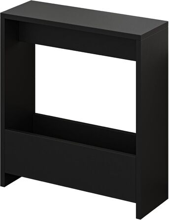 Журнальний столик із вбудованим тримачем для журналів Компактний журнальний столик для вітальні та офісу Компактний журнальний столик для невеликих кімнат Місце для зберігання журналів 20 x 55 x 60 см (Чорний)