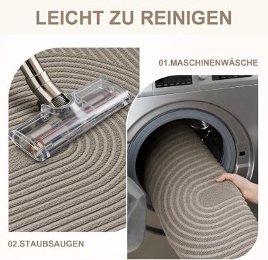 Килимок FEOMOS для приміщень/зовнішніх дверей 60x90 см, нековзний, брудозатримуючий килимок з абсорбуючою здатністю, миється та міцний, для вхідних дверей, коридору, балкону, кухні - бежевий 60 см x 90 см