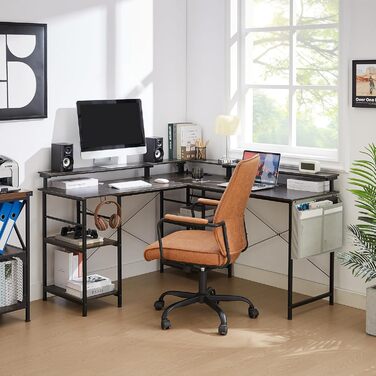 Ігровий стіл зі світлодіодним освітленням та розетками, 140 x 140 см, комп&39ютерний стіл з підставкою для монітора для домашнього офісу, спальні, вітальні, сірий, 140 x 140 x 85 см