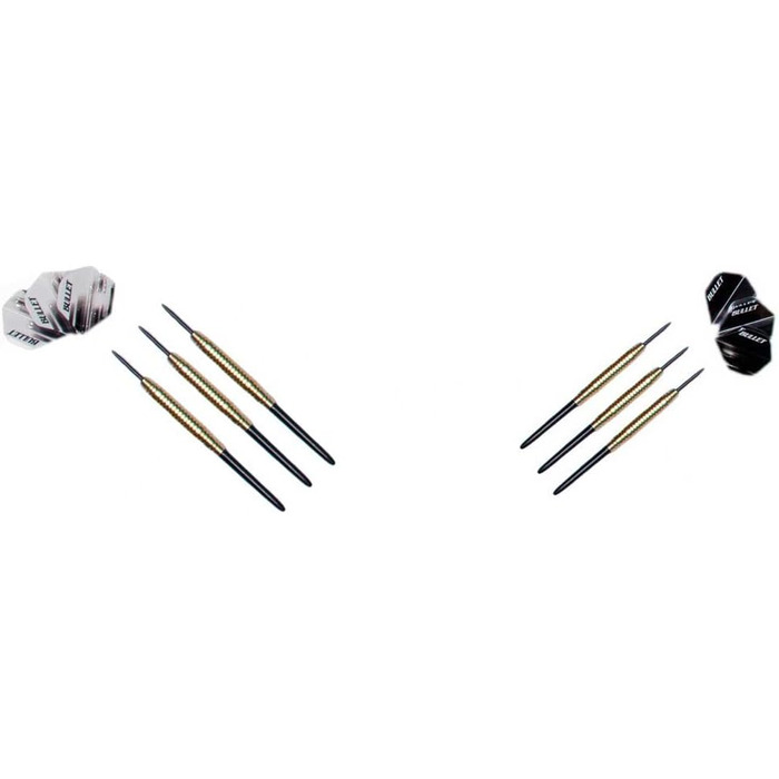 Набір для турніру зі сталевої мішені для дротиків Bullet Darts із сизалю - включає 6 сталевих дротиків - об&39ємне кільце/захисне кільце з EVA - лінія кидка/оче - повний комплект, включаючи аксесуари для дротиків - для професійних гравців у дартс та амато
