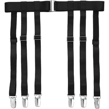 4/6 Metal Clips Black 6 Garter Belts with Clips, 4/6 Metal Clips Black 6 Garter Belts with Clips